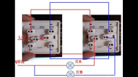 请教双开双控开关电路接线图？